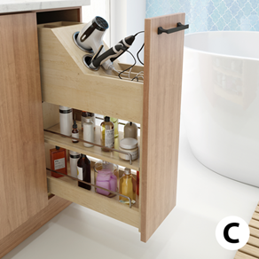 A grooming insert - efficient and effective bathroom storage